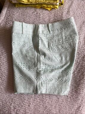 💥3/$20💥LOFT Mint Eyelet High-Waist Shorts